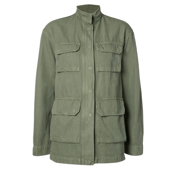 Nili Lotan Lori Military Utility Jacket in Camo Green Small - Picture 4 of 8